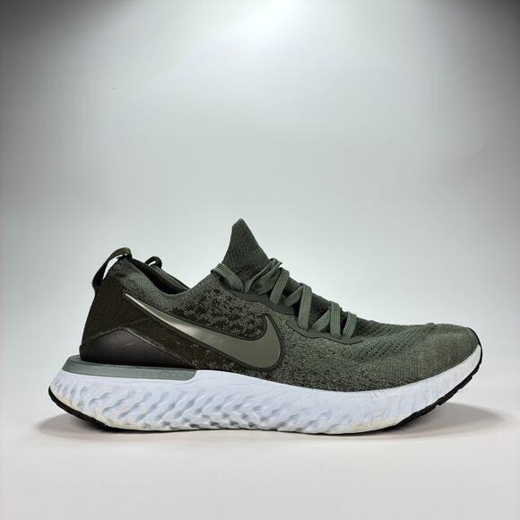 Nike Epic React Flyknit 2 Green Running Shoes Sneakers BQ8928-301 Men’s Size 11 - Picture 1 of 10